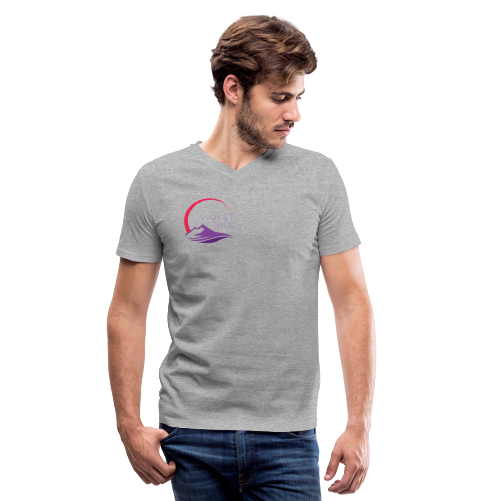 Men's V-Neck T-Shirt - heather gray