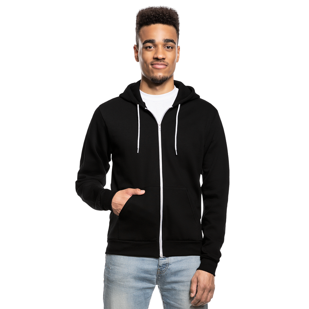 Unisex Fleece Zip Hoodie - black