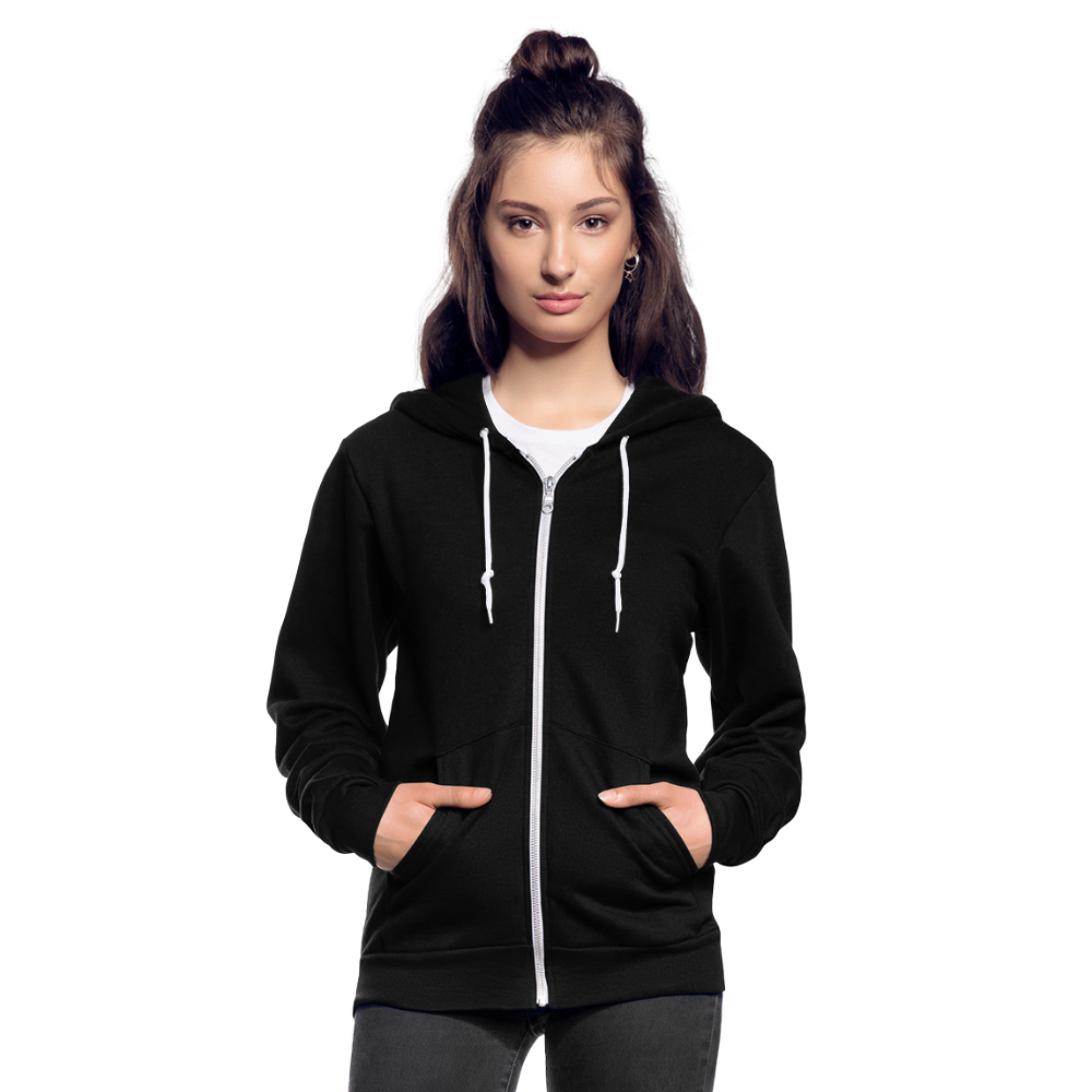 Unisex Fleece Zip Hoodie - black