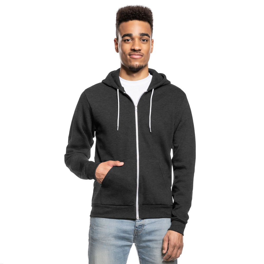 Unisex Fleece Zip Hoodie - charcoal grey