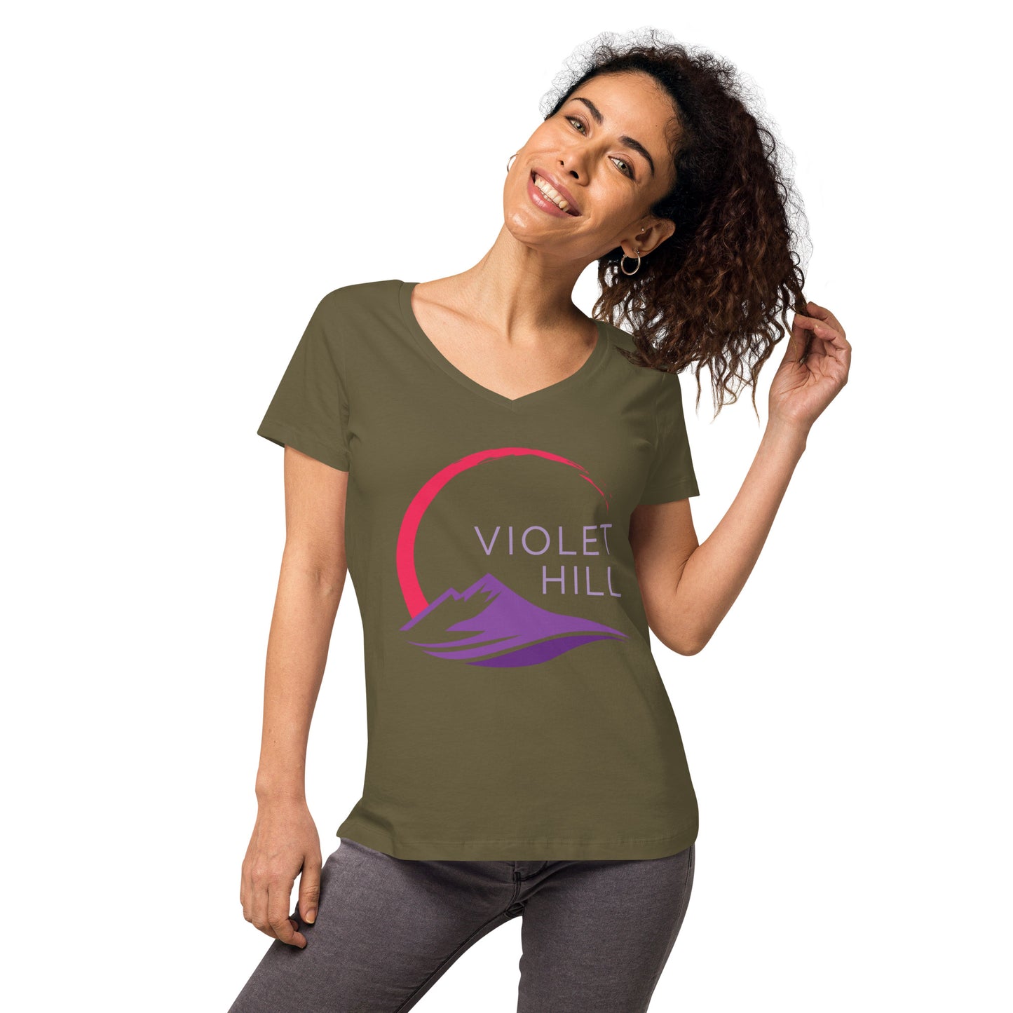 Women’s fitted v-neck t-shirt