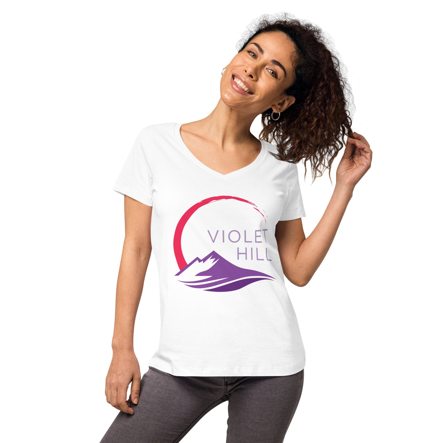 Women’s fitted v-neck t-shirt